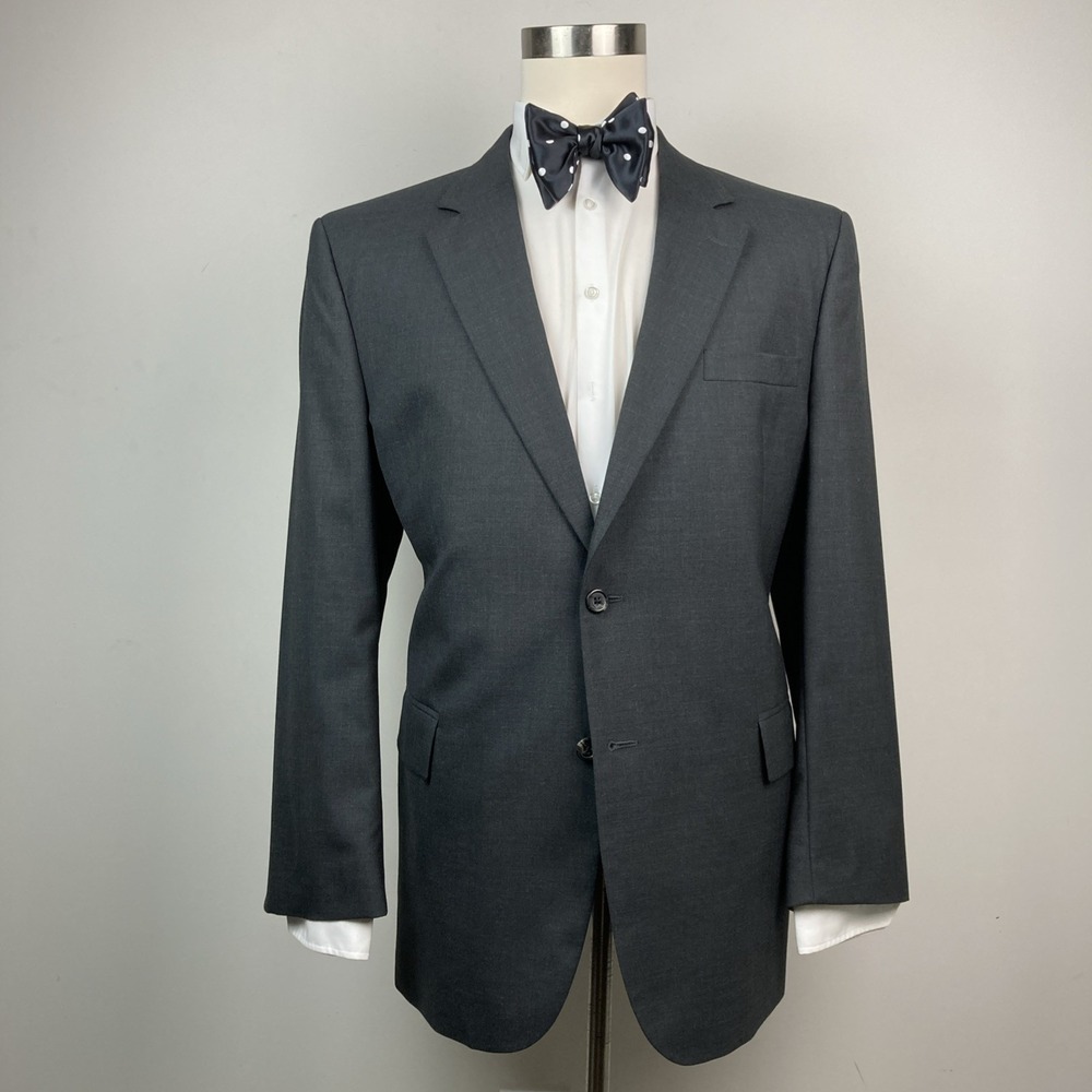 Jos A Bank Sport Coat Men's Jacket Wool Grey 2 Button 44R